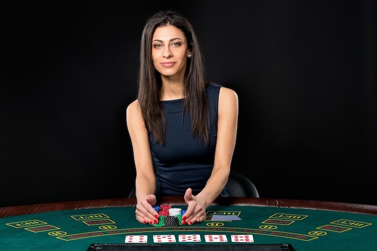 Tampilan layar permainan Allbet menunjukkan area taruhan, dealer, dan hasil real-time
